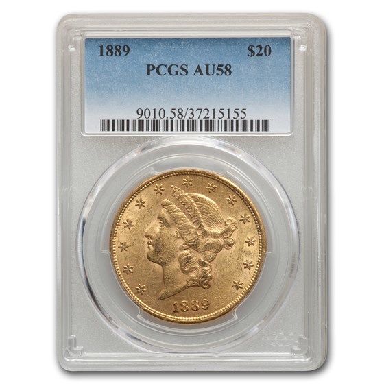 1889 $20 Liberty Gold Double Eagle AU-58 PCGS 1889 $20 Liberty Gold Double Eagle AU-58 PCGS