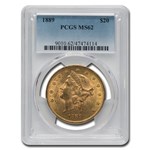 1889 $20 Liberty Gold Double Eagle MS-62 PCGS