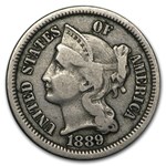 1889 3 Cent Nickel VF