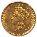 1889 $3 Gold Princess MS-63 PCGS