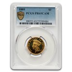 1889 $3 Gold Princess PR-65 Cameo PCGS