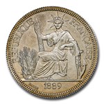 1889-A French Indo-China Silver Piastre PF-64 NGC