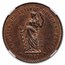 1889 Brazil Copper Pattern 40 Reis MS-64 NGC (Red/Brown)