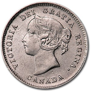 1889 Canada 5 Cents Silver Fine Details (Bent) 1889 Canada 5 Cents Silver Fine Details (Bent)