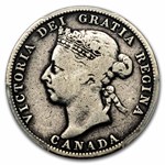1889 Canada Silver 25 Cents Victoria VG-10 PCGS