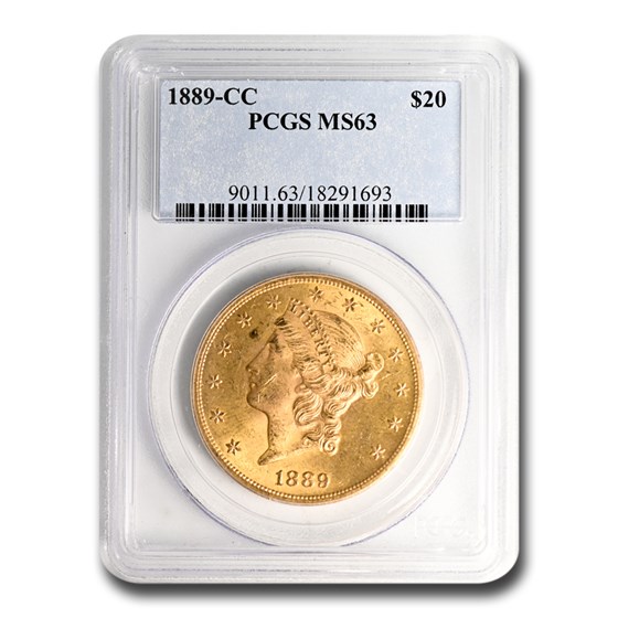1889-CC $20 Liberty Gold Double Eagle MS-63 PCGS 1889-CC $20 Liberty Gold Double Eagle MS-63 PCGS