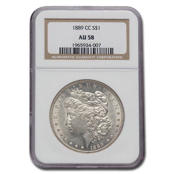 1889-CC Morgan Dollar AU-58 NGC 1889-CC Morgan Dollar AU-58 NGC