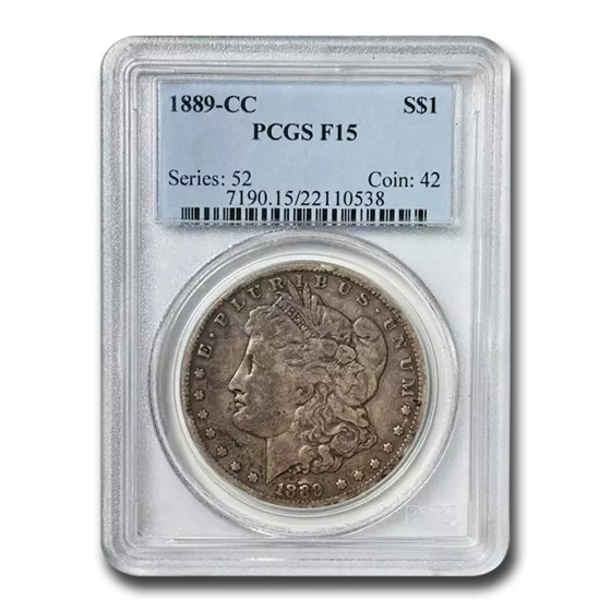 1889-CC Morgan Dollar Fine-15 PCGS 1889-CC Morgan Dollar Fine-15 PCGS