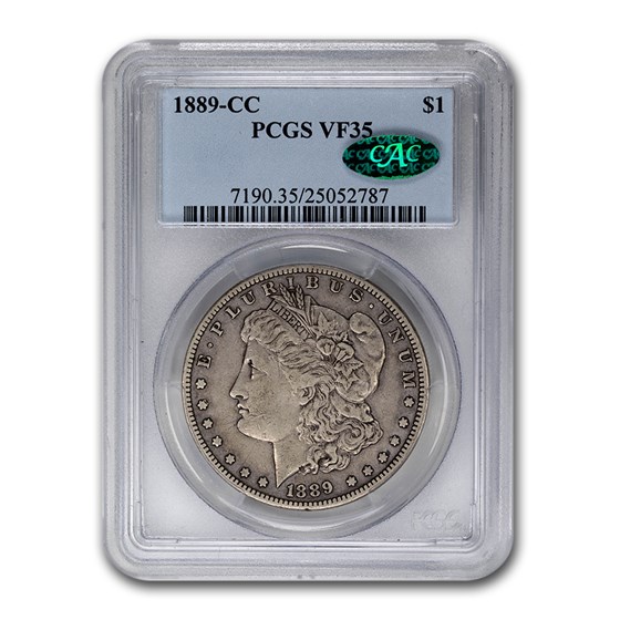 1889-CC Morgan Dollar VF-35 PCGS CAC 1889-CC Morgan Dollar VF-35 PCGS CAC