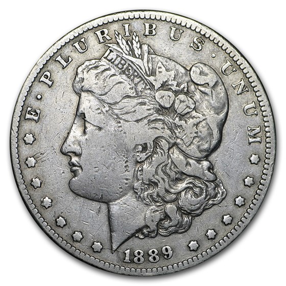 1889-CC Morgan Dollar VG Details (Cleaned)