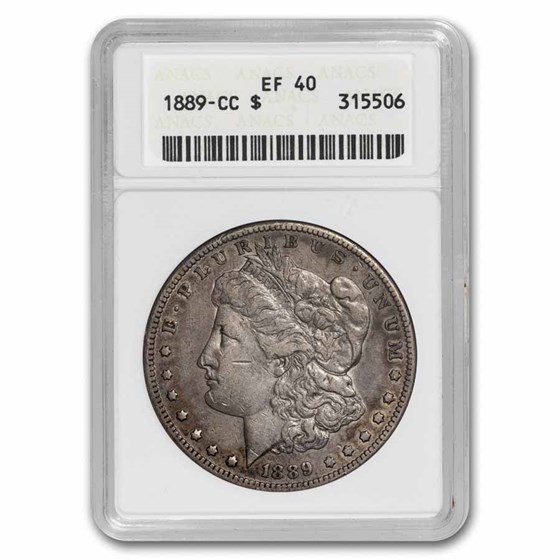 1889-CC Morgan Dollar XF-40 ANACS 1889-CC Morgan Dollar XF-40 ANACS