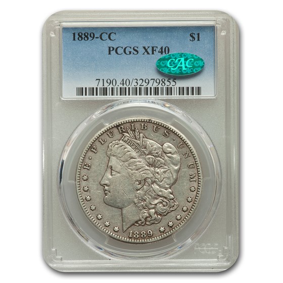 1889-CC Morgan Dollar XF-40 PCGS CAC 1889-CC Morgan Dollar XF-40 PCGS CAC
