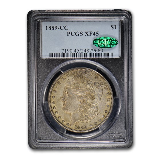 1889-CC Morgan Dollar XF-45 PCGS CAC 1889-CC Morgan Dollar XF-45 PCGS CAC