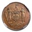 1889-H British North Borneo Cent AU-58 NGC (Brown)