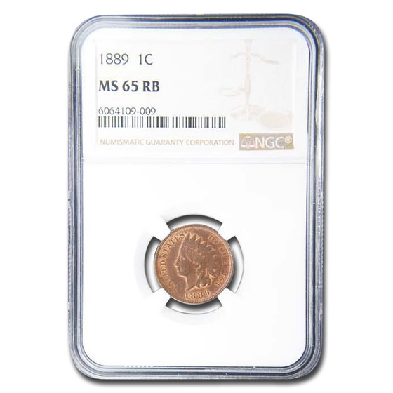 1889 Indian Head Cent MS-65 NGC (Red/Brown) 1889 Indian Head Cent MS-65 NGC (Red/Brown)