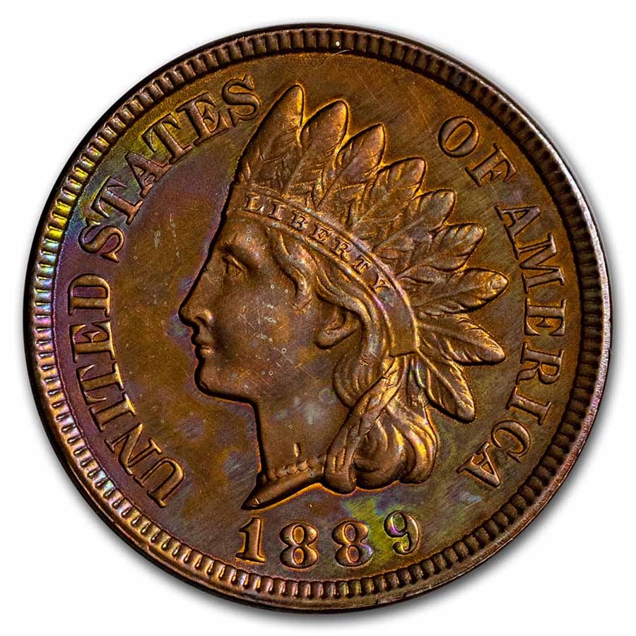 1889 Indian Head Cent XF Details