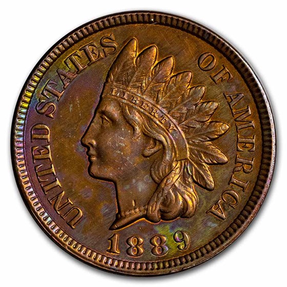 1889 Indian Head Cent XF Details 1889 Indian Head Cent XF Details