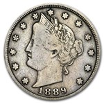 1889 Liberty Head V Nickel Fine