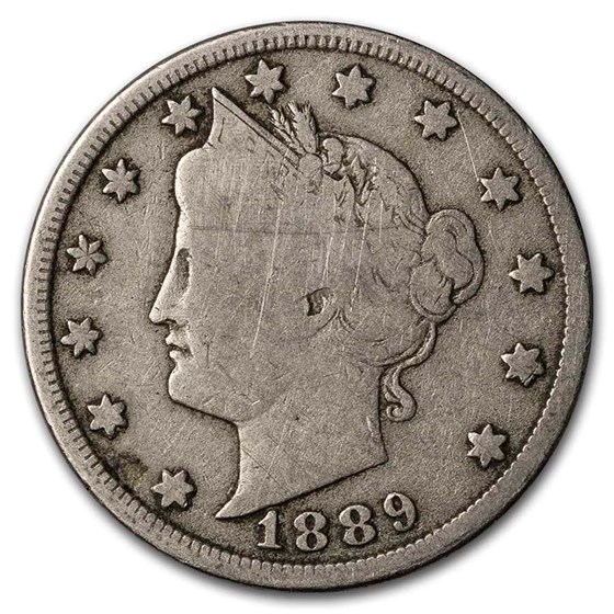 1889 Liberty Head V Nickel Good
