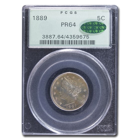 1889 Liberty Head V Nickel PR-64 PCGS CAC 1889 Liberty Head V Nickel PR-64 PCGS CAC