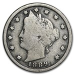 1889 Liberty Head V Nickel VG