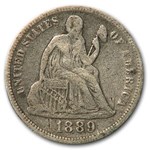 1889 Liberty Seated Dime Fine