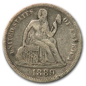 1889 Liberty Seated Dime Fine 1889 Liberty Seated Dime Fine