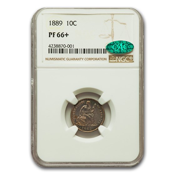 1889 Liberty Seated Dime PF-66+ NGC CAC 1889 Liberty Seated Dime PF-66+ NGC CAC
