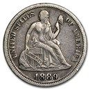 1889 Liberty Seated Dime VF