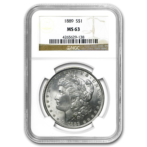 1889 Morgan Dollar MS-63 NGC 1889 Morgan Dollar MS-63 NGC