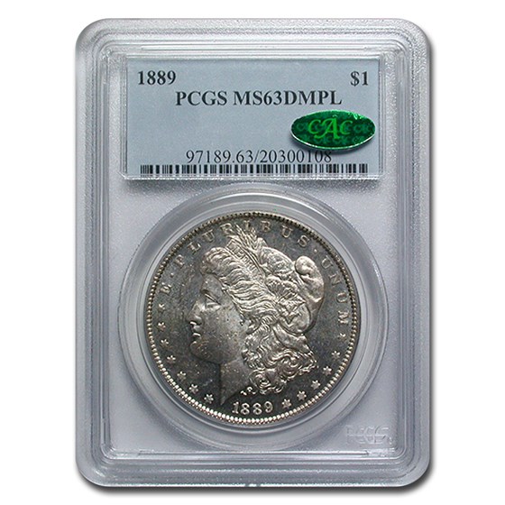 1889 Morgan Dollar MS-63 PCGS CAC (DMPL) 1889 Morgan Dollar MS-63 PCGS CAC (DMPL)