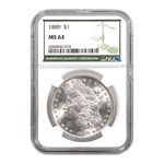 1889 Morgan Dollar MS-64 NGC (Green Label)