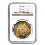 1889 Morgan Dollar MS-64* NGC (Star Designation Target Toning)