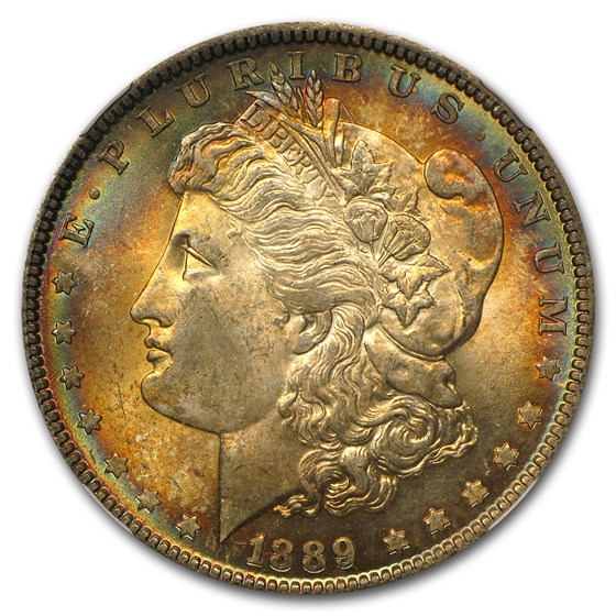1889 Morgan Dollar MS-64* NGC (Star Designation Target Toning)