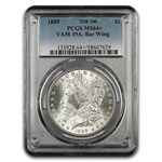 1889 Morgan Dollar MS-64+ PCGS (VAM 19A, Bar Wing, Top 100)
