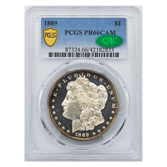 1889 Morgan Dollar PR-66 Cameo PCGS CAC 1889 Morgan Dollar PR-66 Cameo PCGS CAC