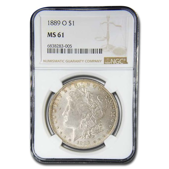 1889-O Morgan Dollar MS-61 NGC 1889-O Morgan Dollar MS-61 NGC