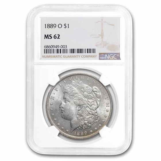 1889-O Morgan Dollar MS-62 NGC 1889-O Morgan Dollar MS-62 NGC