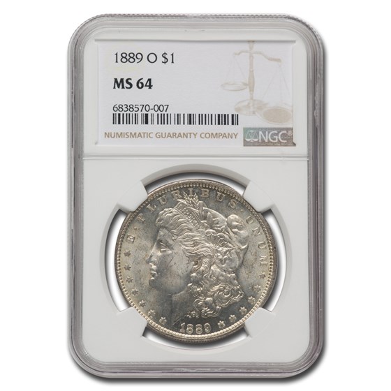 1889-O Morgan Dollar MS-64 NGC 1889-O Morgan Dollar MS-64 NGC