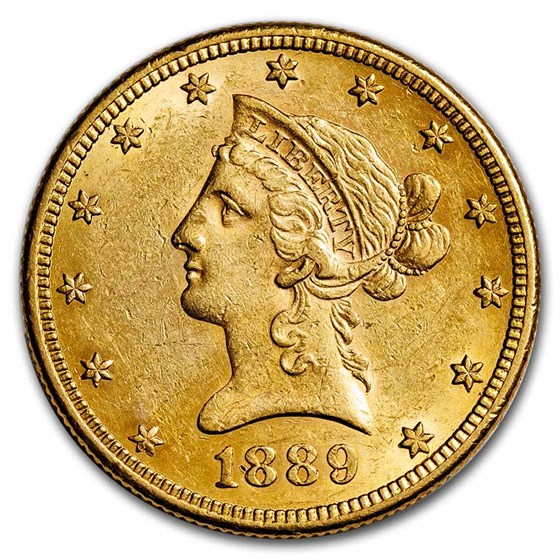 1889-S $10 Liberty Gold Eagle AU 1889-S $10 Liberty Gold Eagle AU