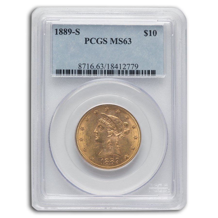 1889-S $10 Liberty Gold Eagle MS-63 PCGS