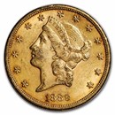 1889-S $20 Liberty Gold Double Eagle AU