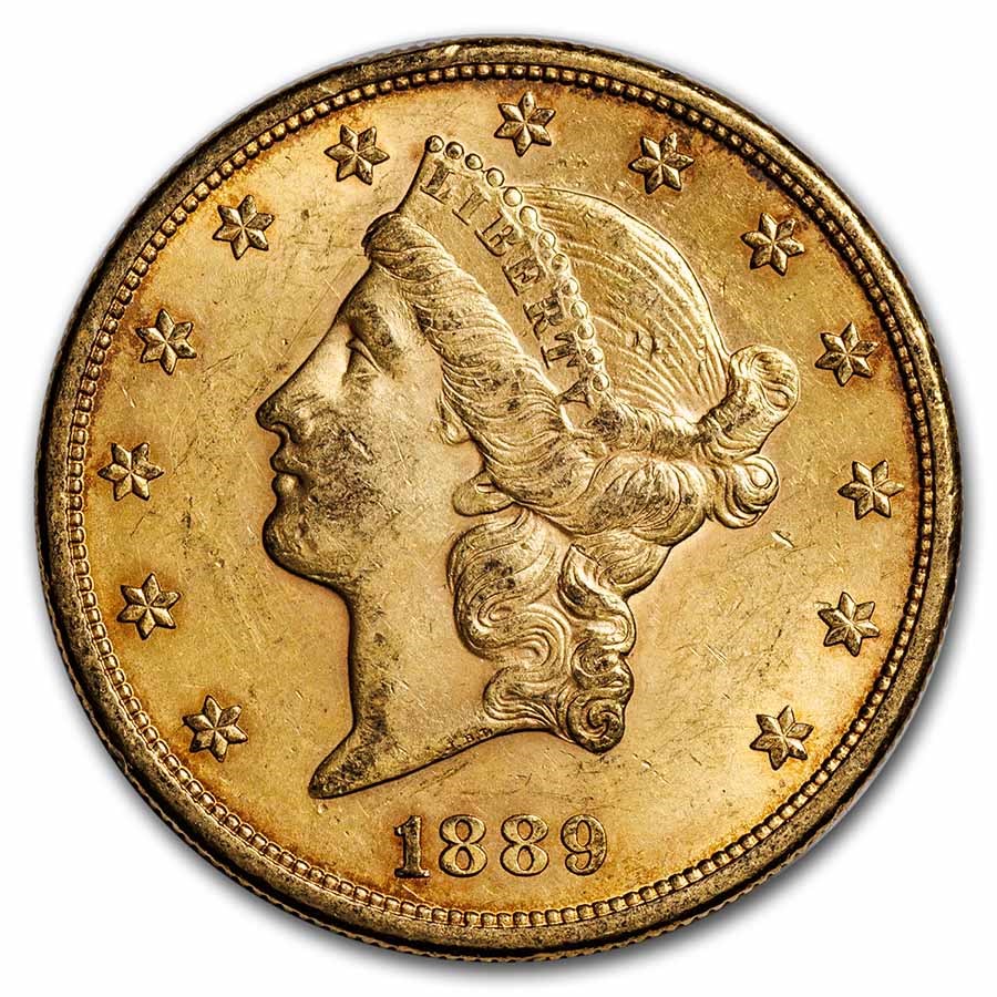1889-S $20 Liberty Gold Double Eagle AU