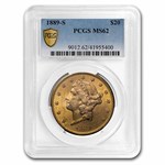 1889-S $20 Liberty Gold Double Eagle MS-62 PCGS