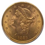 1889-S $20 Liberty Gold Double Eagle MS-63 PCGS