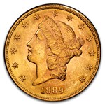 1889-S $20 Liberty Gold Double Eagle MS-64 PCGS