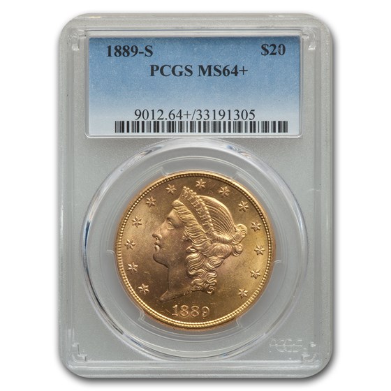 1889-S $20 Liberty Gold Double Eagle MS-64+ PCGS 1889-S $20 Liberty Gold Double Eagle MS-64+ PCGS