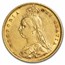 1889-S Australia Gold 1/2 Sovereign AU