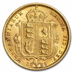 1889-S Australia Gold 1/2 Sovereign AU