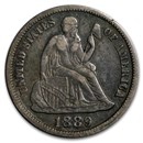 1889-S Liberty Seated Dime VF